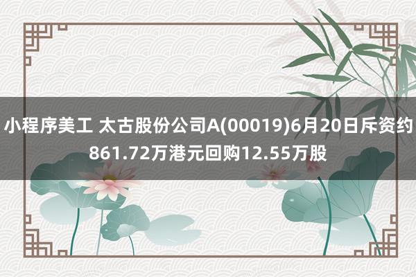 小程序美工 太古股份公司A(00019)6月20日斥资约861.72万港元回购12.55万股