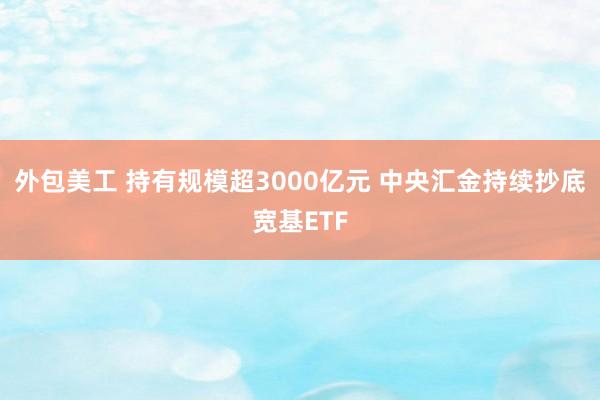 外包美工 持有规模超3000亿元 中央汇金持续抄底宽基ETF